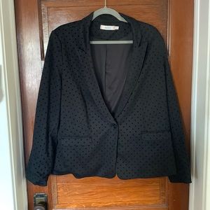 XXL black polkadot blazer